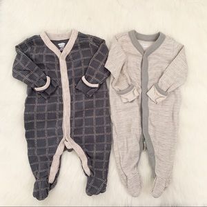 NEUTRAL BABY BUNDLE- 2 Snap Footies